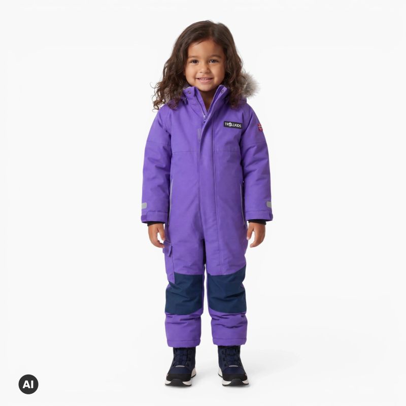 Trollkids Kids' Kirkenes Snowsuit wisteria purple/mystic blue (387-180)