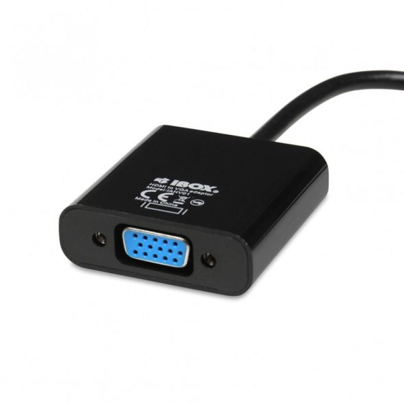 IBOX IAHV01 Adapter (HDMI M - D-Sub (VGA) F; 1m; black) Kable i adaptery/Adaptery, przejściówki Your Sports Performance
