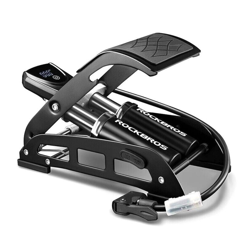 Rockbros 42430001001 Foot Pump with Display - Black In preparation Your Sports Performance