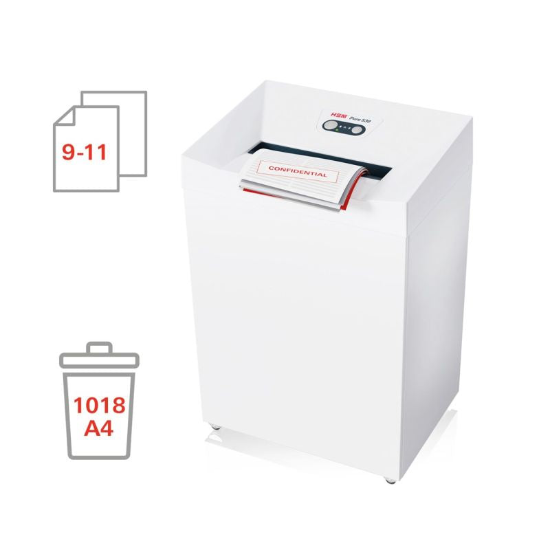HSM Pure 530 Shredder, 80L 1.9x15 mm Urządzenia biurowe/Niszczarki Your Sports Performance