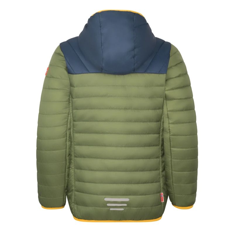 Trollkids Kids Eikefjord Jacket moss/mystic blue/golden yellow (463-331)