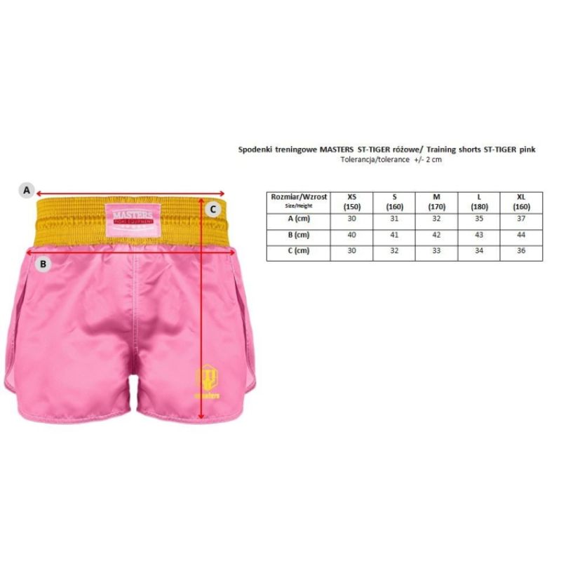 MASTERS ST-TIGER training shorts pink