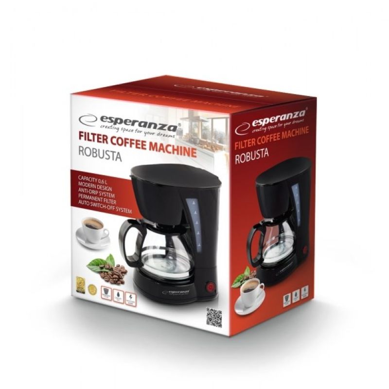 Esperanza Robusta EKC006 drip coffee maker (650W; black) AGD - Produkty/Ekspresy do kawy Your Sports Performance