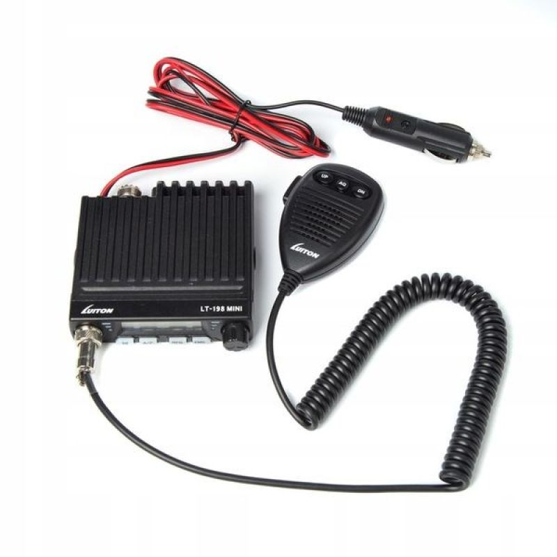 CB Radio LUITON LT-198 Mini ASQ 12V/24V with cigarette lighter plug AM FM Elektronika i akcesoria/CB Radia Your Sports Performance