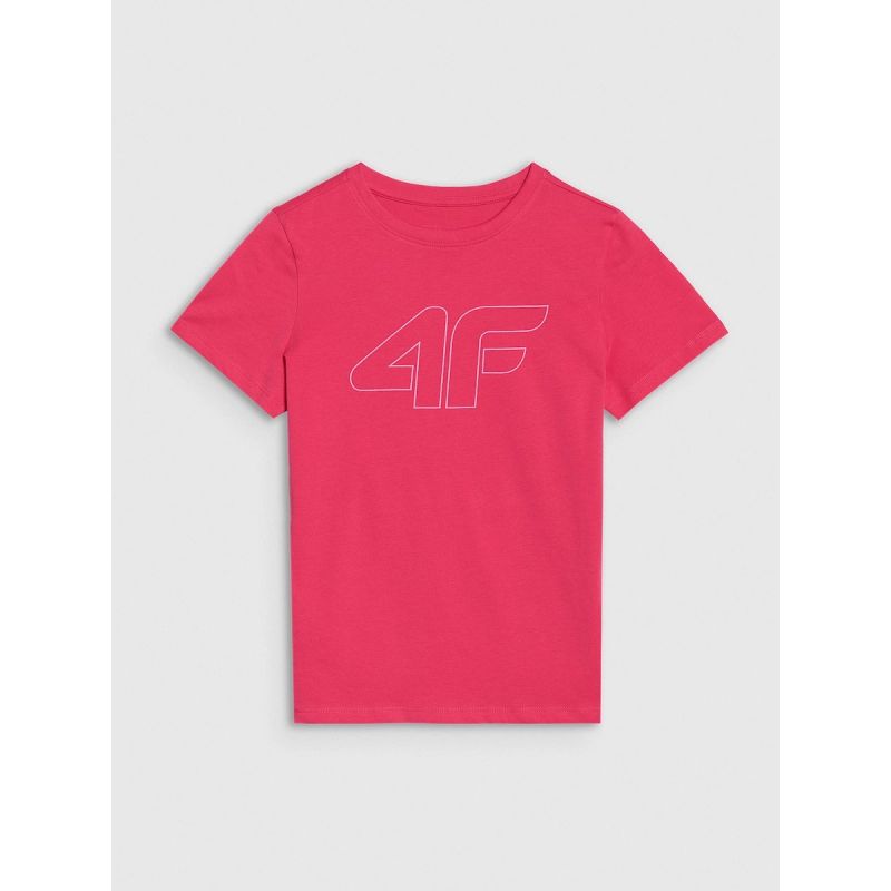 Girls' regular printed T-shirt 4F 4FJWSS25TTSHF2176-55S 4f