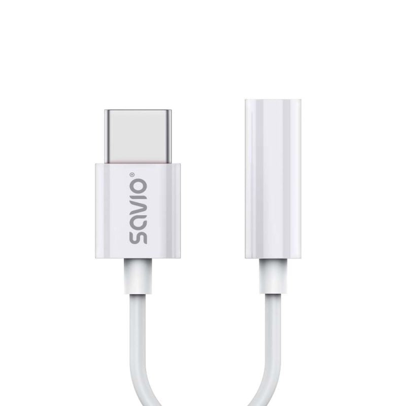 SAVIO ADAPTER USB-C - MINI JACK 3.5 MM (F) AK-51 Kable i adaptery/Adaptery, przejściówki Your Sports Performance
