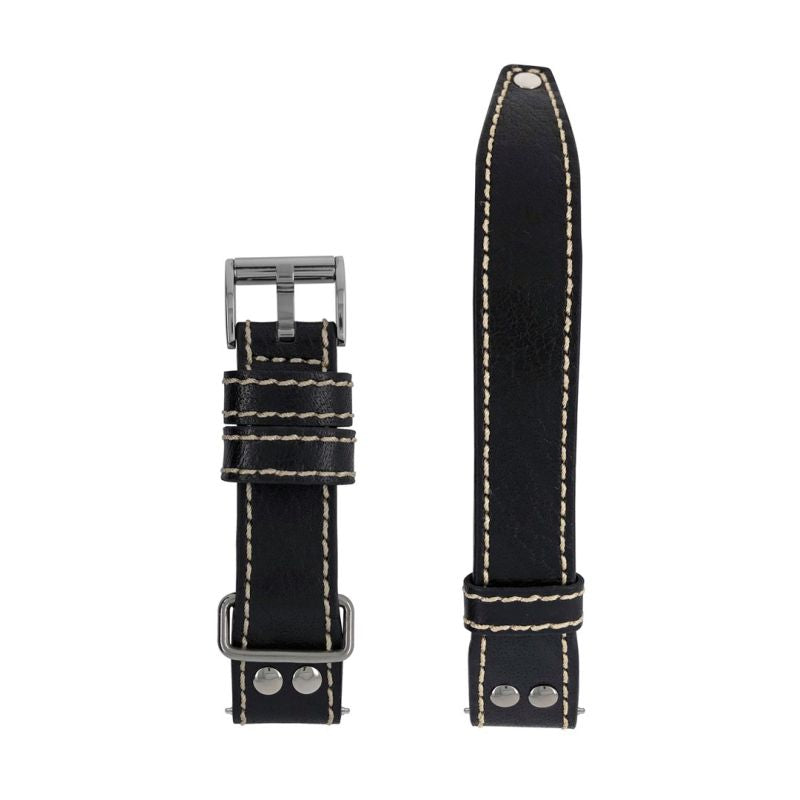 Zeppelin Eurofighter Leather Strap, Black 22mm Akcesoria sportowe i turystyczne/Zegarki sportowe Your Sports Performance