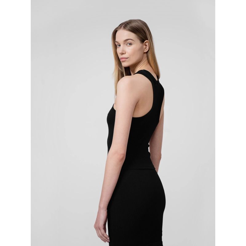 Women's ribbed knit crop top 4F *Kategoria tymczasowa Your Sports Performance