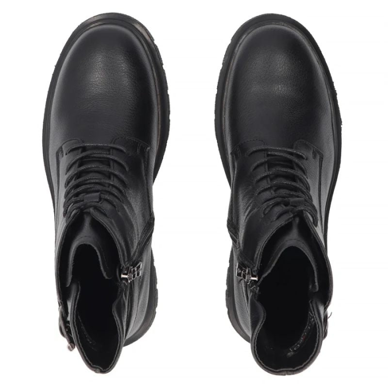 Women's leather ankle boots, black Filippo DBT8018