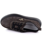 Women's brown leather platform shoes Vinceza 41523 Vinceza