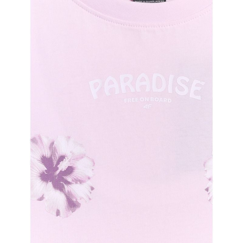 Women's loose T-shirt with print 4F 4FRSS26TTSHF3882-56S