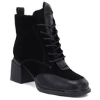 Women’s black suede leather ankle boots Artiker 59C0116