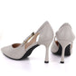Women's gray high heel pumps Vinceza 62288 Vinceza