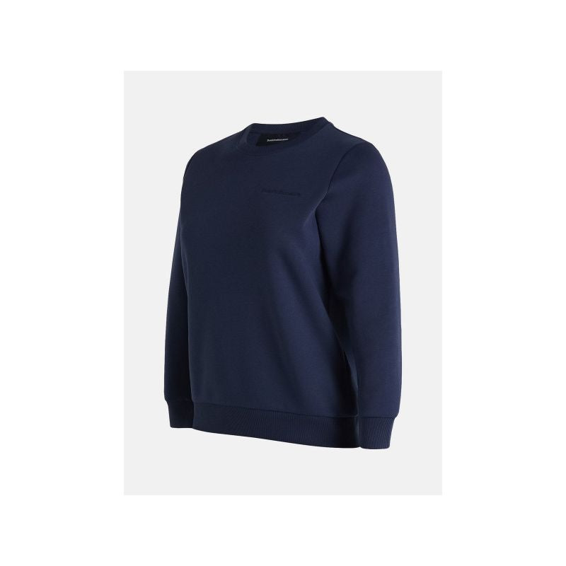 Peak Performance W Original Small Logo Crew Sweatshirt Blue Clothing Your Sports Performance