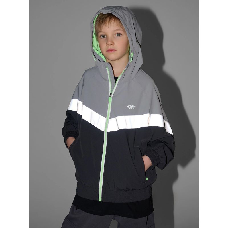 Boys' transition jacket 4F 4FJRSS26TJACM337-22S