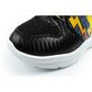 Leomil children's sports shoes Pokemon sneakers lightweight with velcro LED black yellow