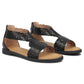 Women's openwork black sandals Filippo DS7889