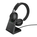 Jabra Evolve2 65 UC Stereo USB-C Link380c Wireless Over-Ear Headphones + Stand In preparation Your Sports Performance