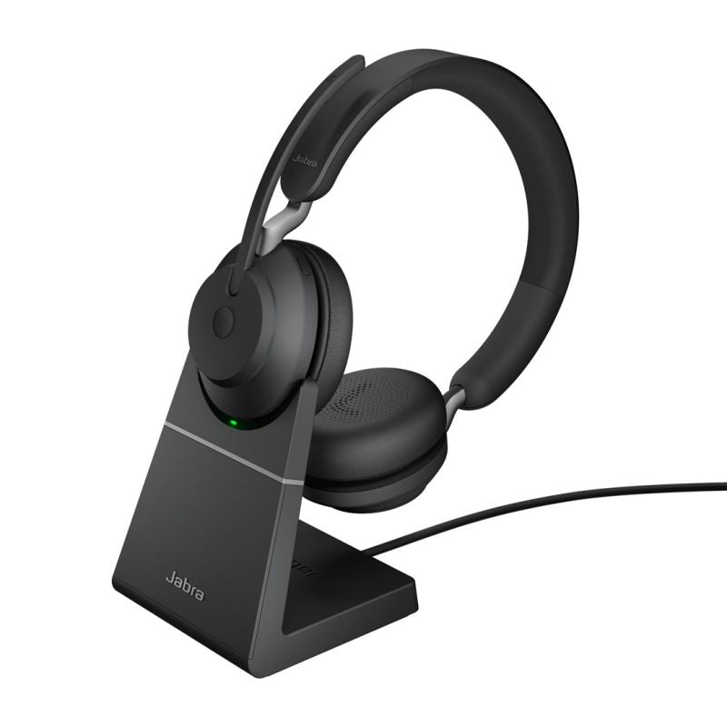 Jabra Evolve2 65 UC Stereo USB-C Link380c Wireless Over-Ear Headphones + Stand In preparation Your Sports Performance