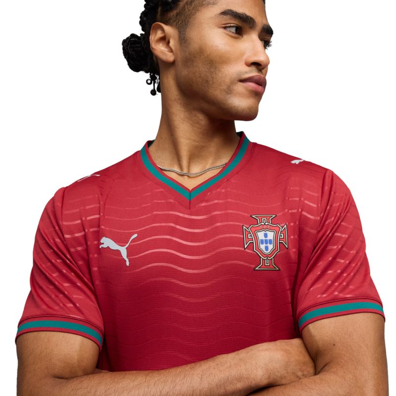 Puma FPF Portugal Home Jersey Replica Club Men's T-Shirt Red 783278 01