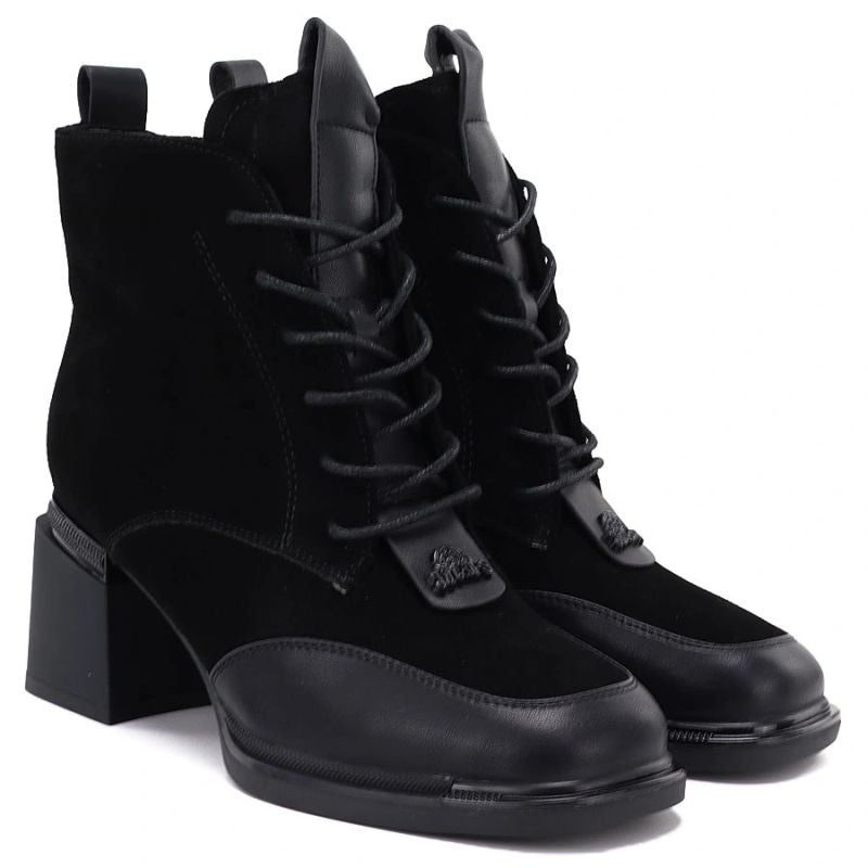 Women’s black suede leather ankle boots Artiker 59C0116