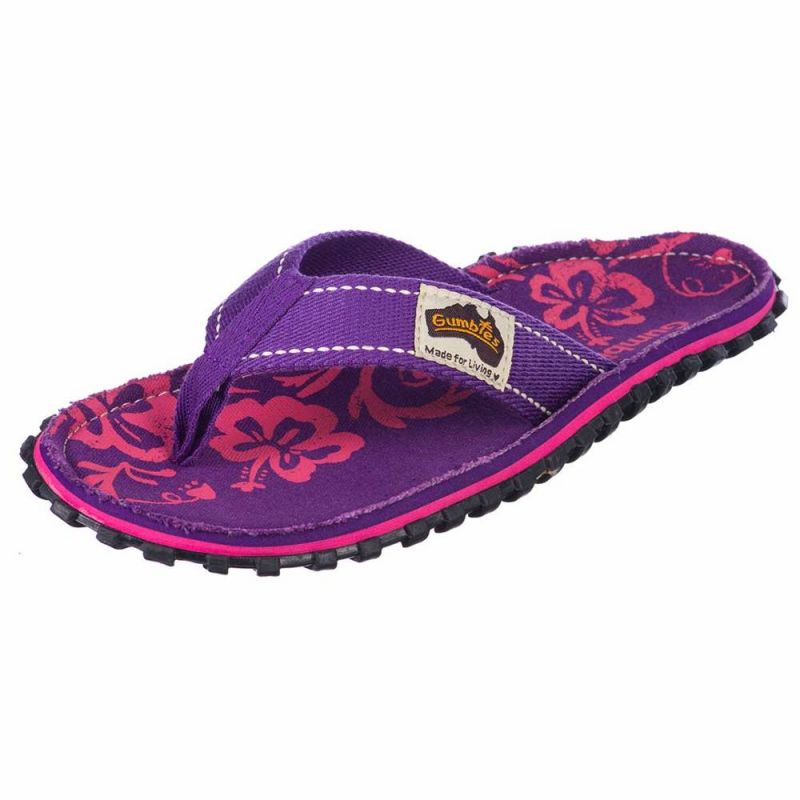 Gumbies Islander Canvas Flip Flops W G-IS-WN-PUHIB Footwear/Lifestyle/Gumbies Your Sports Performance