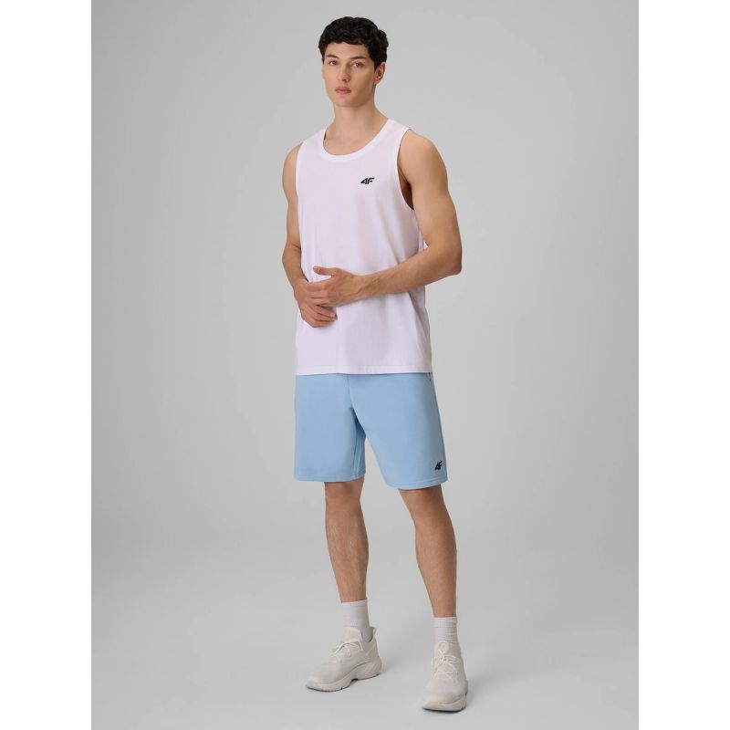 Men's sleeveless regular plain t-shirt 4F 4FRSS26TSLEM367-10S 4f