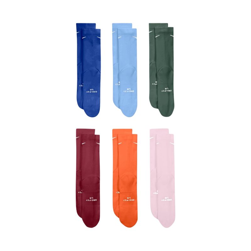 Nike Everyday Elevated Socks, 6 Pairs, Multicolour, HQ8021 915
