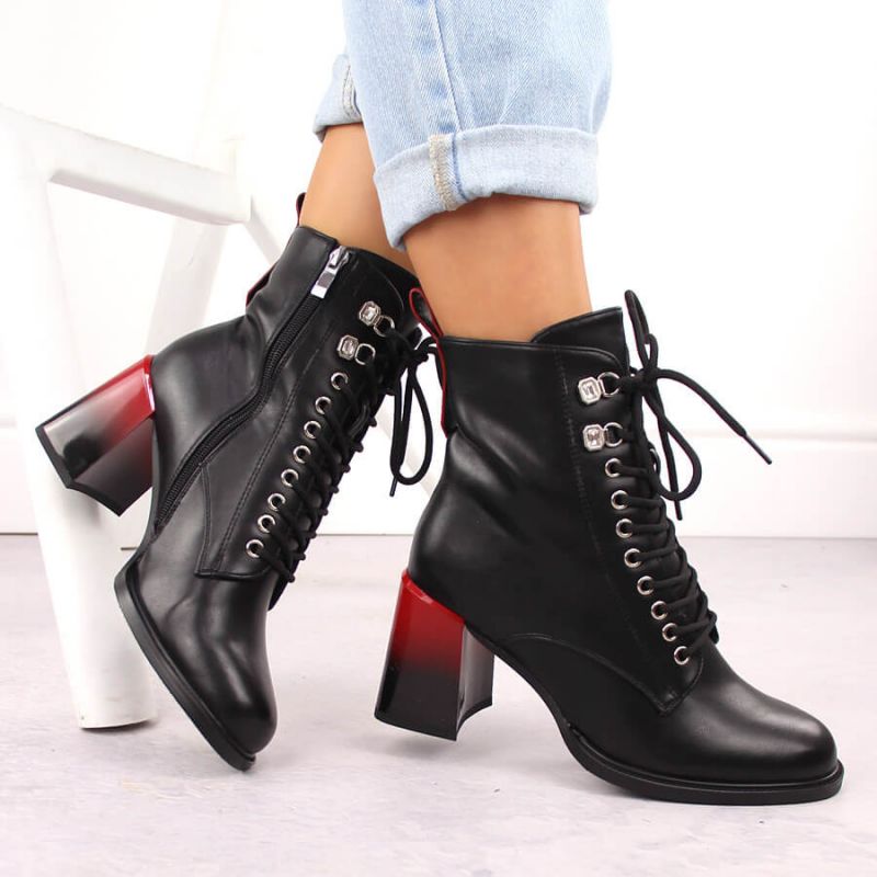 D&amp;A S.Barski ankle boots with decorative heel Premium Collection W MR880-132 OLI270 Footwear/Lifestyle/S.Barski Your Sports Performance