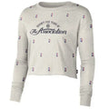 Women's Nike NBA N31 Courtside Longsleeve Crop T-shirt Birch Heather - DA6810-051 Nike