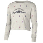 Women's Nike NBA N31 Courtside Longsleeve Crop T-shirt Birch Heather - DA6810-051 Nike