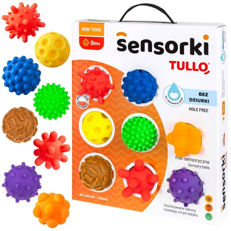 TULLO Sensory Balls Sensory Balls without holes, 8 pcs. (Gry i zabawki) Edukacja i rozwój/Medyczne Your Sports Performance
