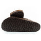 Bio Bio shoes men's slippers, profiled flip-flops, natural leather, brown