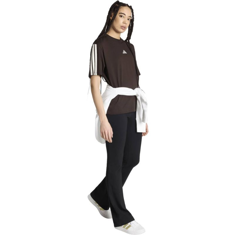 Women's adidas Essentials 3-Stripes Boyfriend T-shirt Dark Brown KX0794