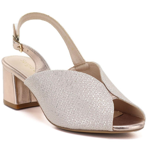 Sergio Leone SK471 gold high heel women's sandals LEONE