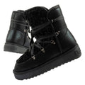 D.Franklin women's winter snow boots, fashionable fur lining, black high D.Franklin