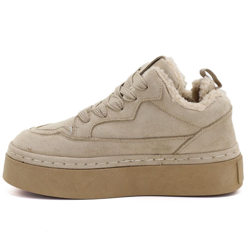 Big Star UU274187 Women's Waterproof Beige Platform Snow Boots