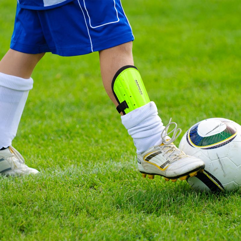 Meteor L football shin guards white In preparation Your Sports Performance