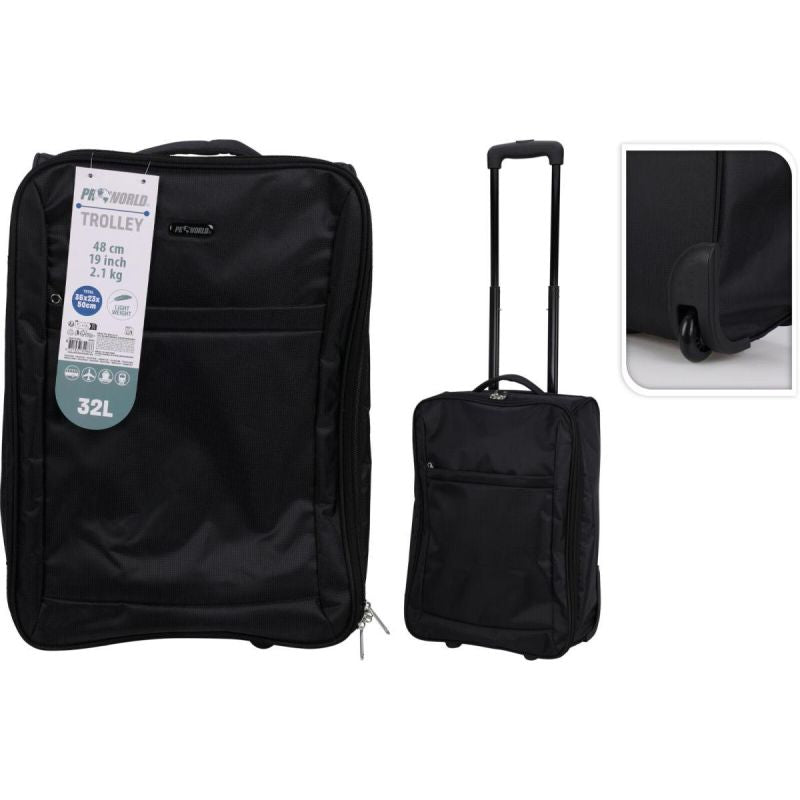 CABIN TRAVEL SUITCASE 32L BLACK PROWORLD Accessories Your Sports Performance