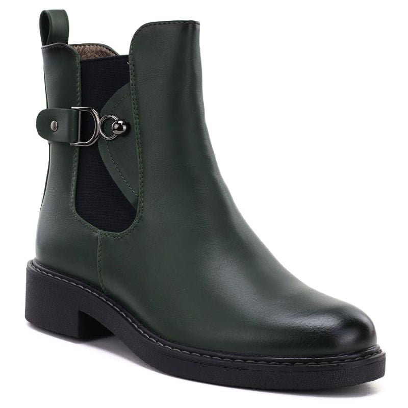 Women's ankle boots, insulated, green, M.Daszyński SA252-7