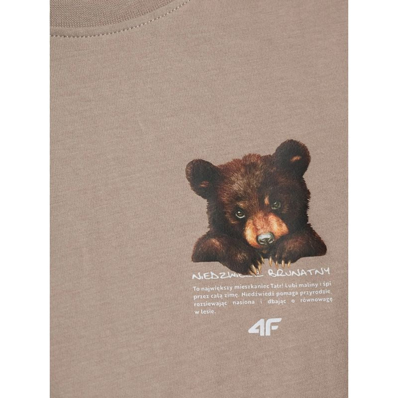 Girls' regular printed T-shirt 4F 4FJKAW26TTSHF4424-83S