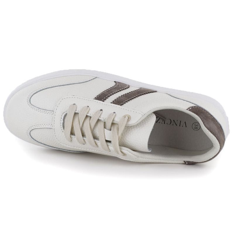 Cream women's leather shoes Vinceza 41505 Vinceza