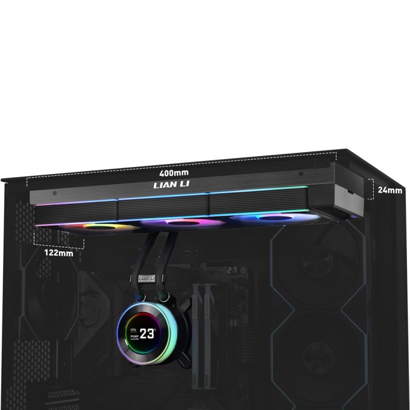 Lian Li HYDROSHIFT II LCD-C 360CL ARGB AiO Water Cooling Chłodzenie/Chłodzenie - wentylatory Your Sports Performance
