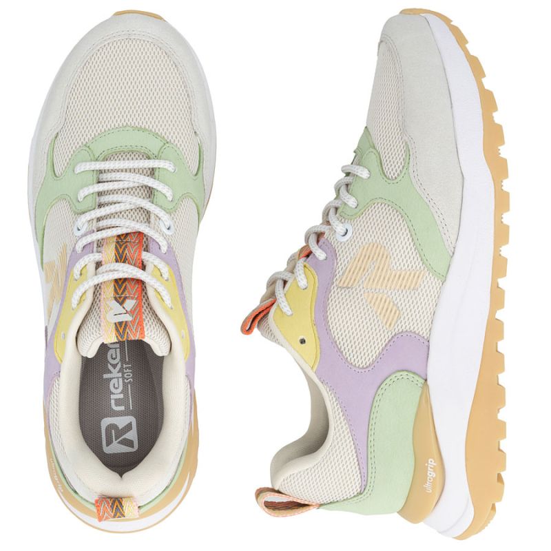 Women's beige sneakers shoes Rieker W2506-60 To be categorized Your Sports Performance
