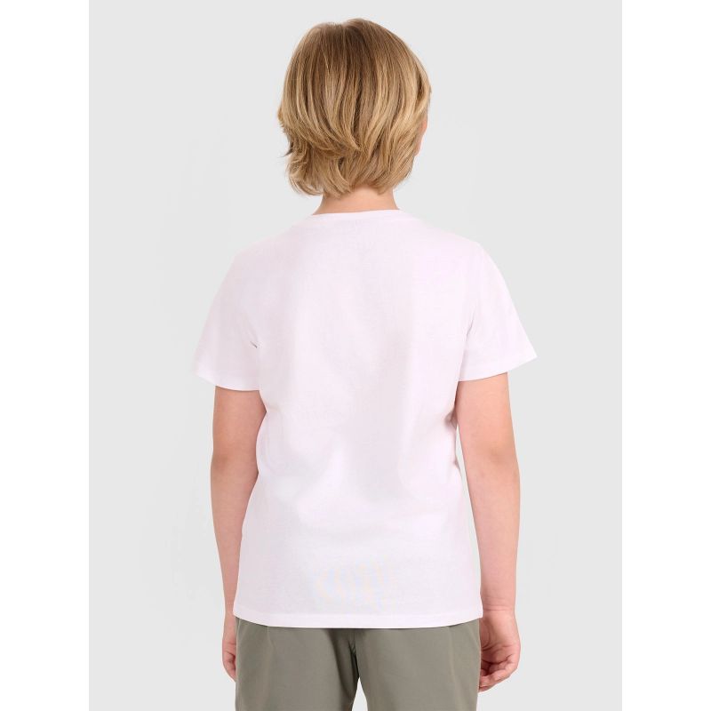 Boys' t-shirt with print 4F 4FJWAW25TTSHM2417-10S *Kategoria tymczasowa Your Sports Performance