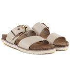 Women's beige flip-flops with buckle Potocki 54325 Potocki