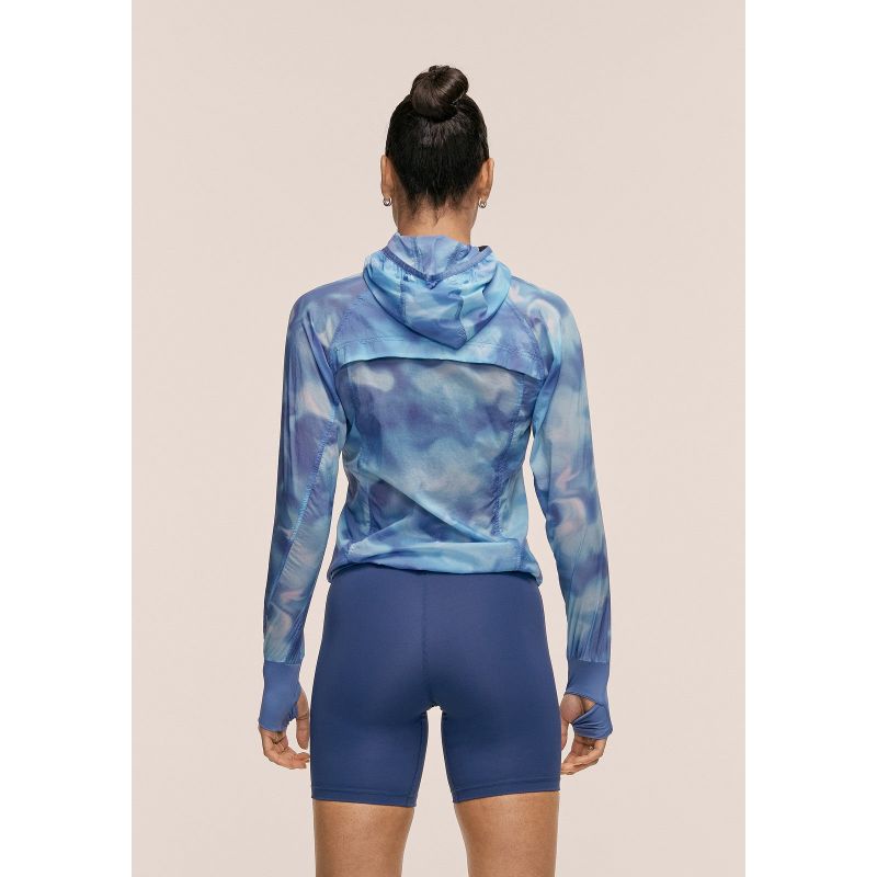 CASALL Breeze Printed Running Jacket for Women, Navy Blue