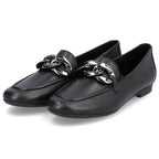 Comfortable leather shoes with a chain Remonte W RKR645, black Footwear/Lifestyle/Rieker Your Sports Performance
