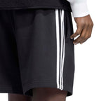 Men's adidas Essentials 3-Stripes French Terry Shorts Black KY6545