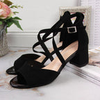Sergio Leone W SK367A black block heel sandals Footwear/Outdoor Your Sports Performance